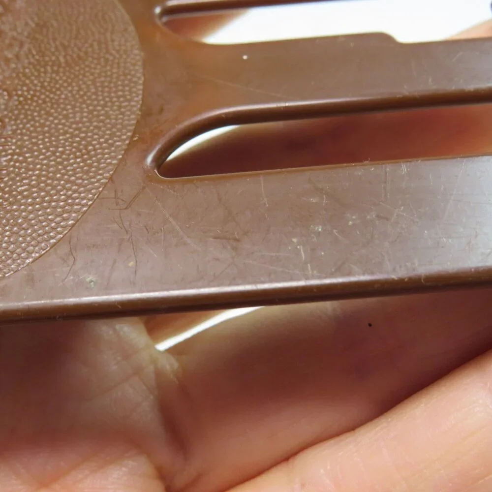 RARE Vintage 70s Tupperware Jumbo Paper Clip - Chocolate Brown Retro Office